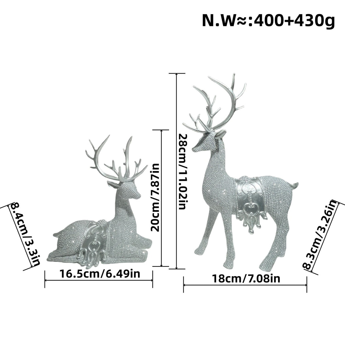 Elegant Decorative Figure of a Majestic Stag | Thrascher