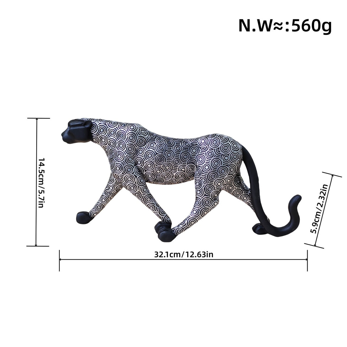 Elegant Decorative Figure of a Panther | Thrascher