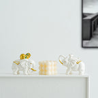 Elegant Elephant Figure made of High-Quality Ceramic | Thrascher