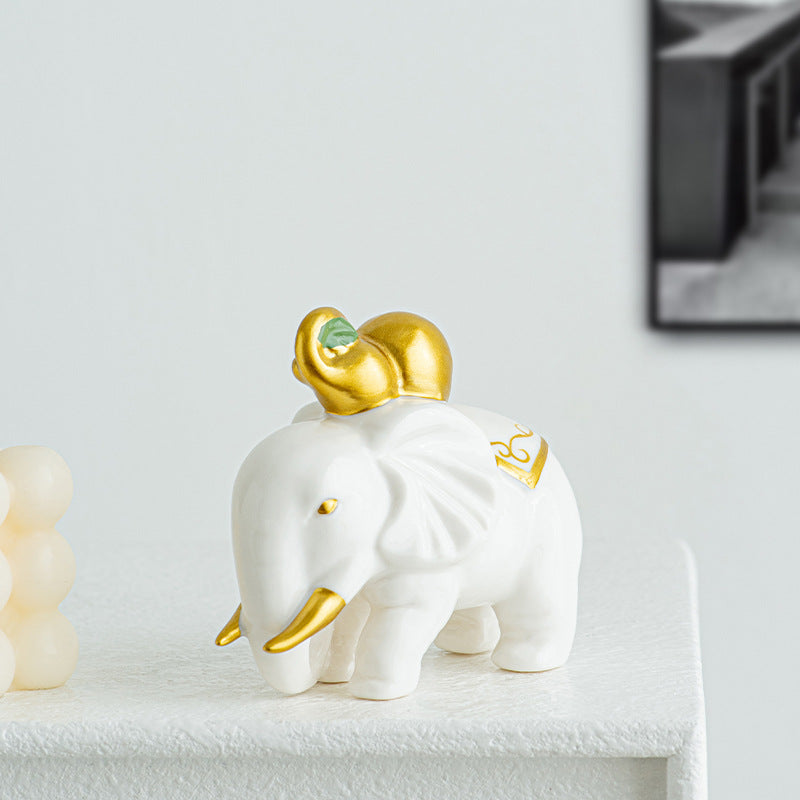 Elegant Elephant Figure made of High-Quality Ceramic | Thrascher