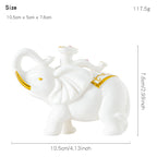 Elegant Elephant Figure made of High-Quality Ceramic | Thrascher