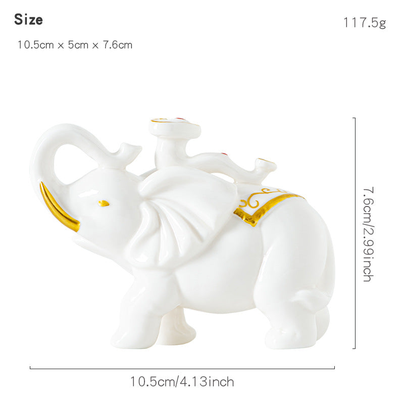 Elegant Elephant Figure made of High-Quality Ceramic | Thrascher