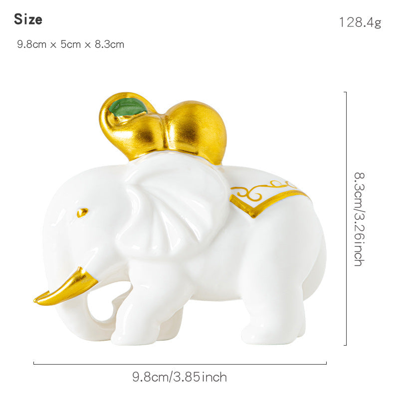 Elegant Elephant Figure made of High-Quality Ceramic | Thrascher