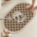Elegant Floral Design Bath Mat | Thrascher
