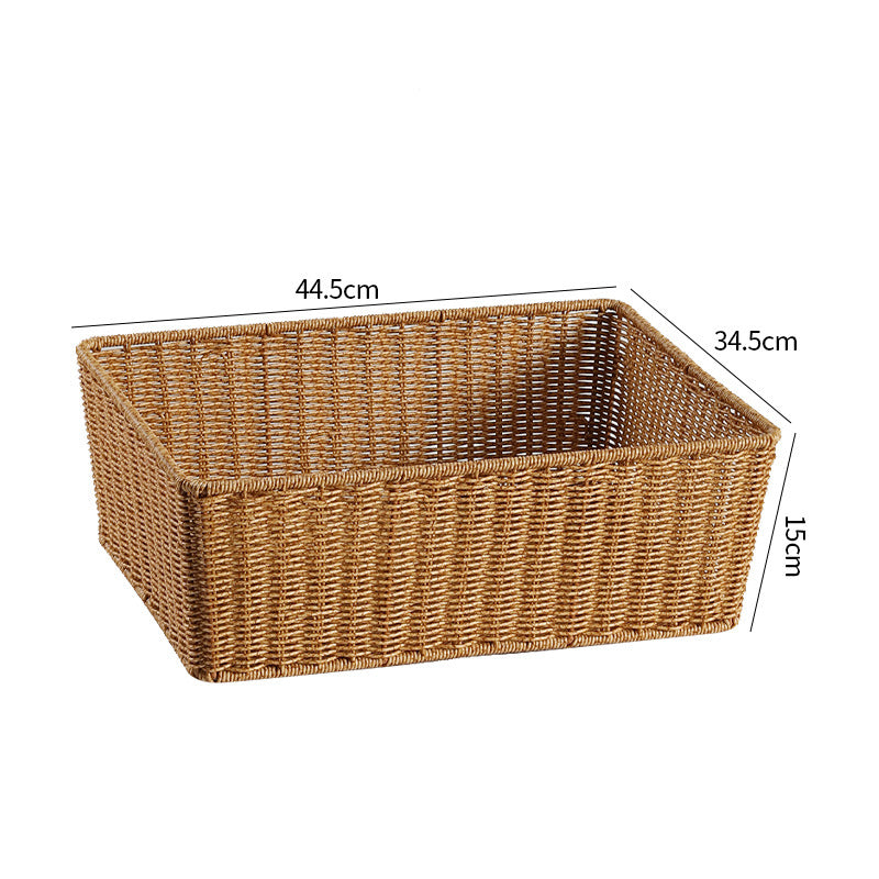 Elegant Handmade Rectangular Woven Storage Basket | Thrascher