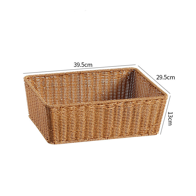 Elegant Handmade Rectangular Woven Storage Basket | Thrascher