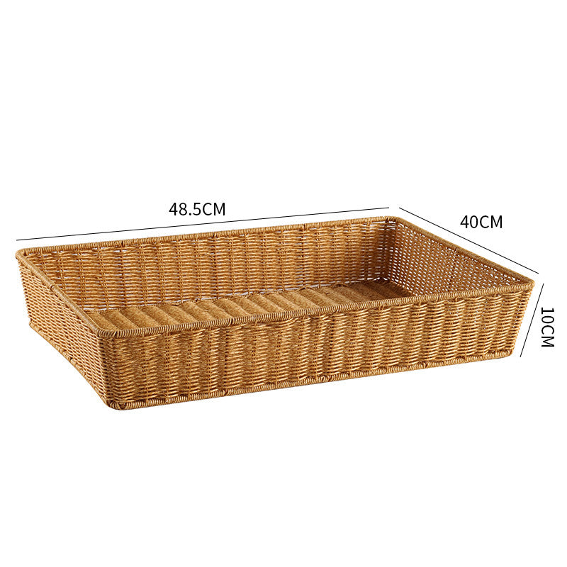 Elegant Handmade Rectangular Woven Storage Basket | Thrascher