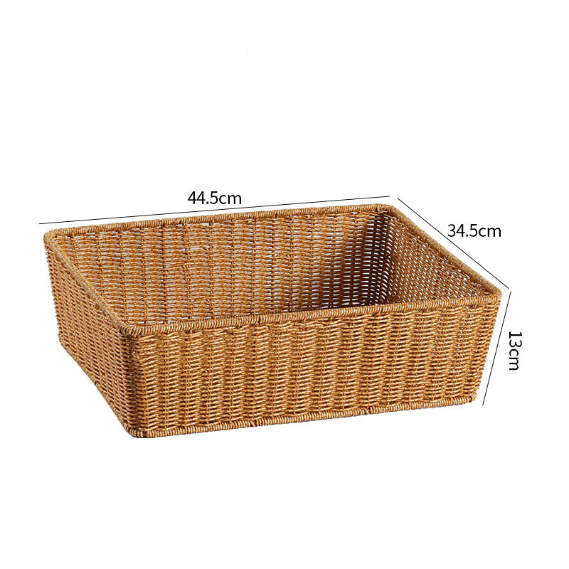 Elegant Handmade Rectangular Woven Storage Basket | Thrascher