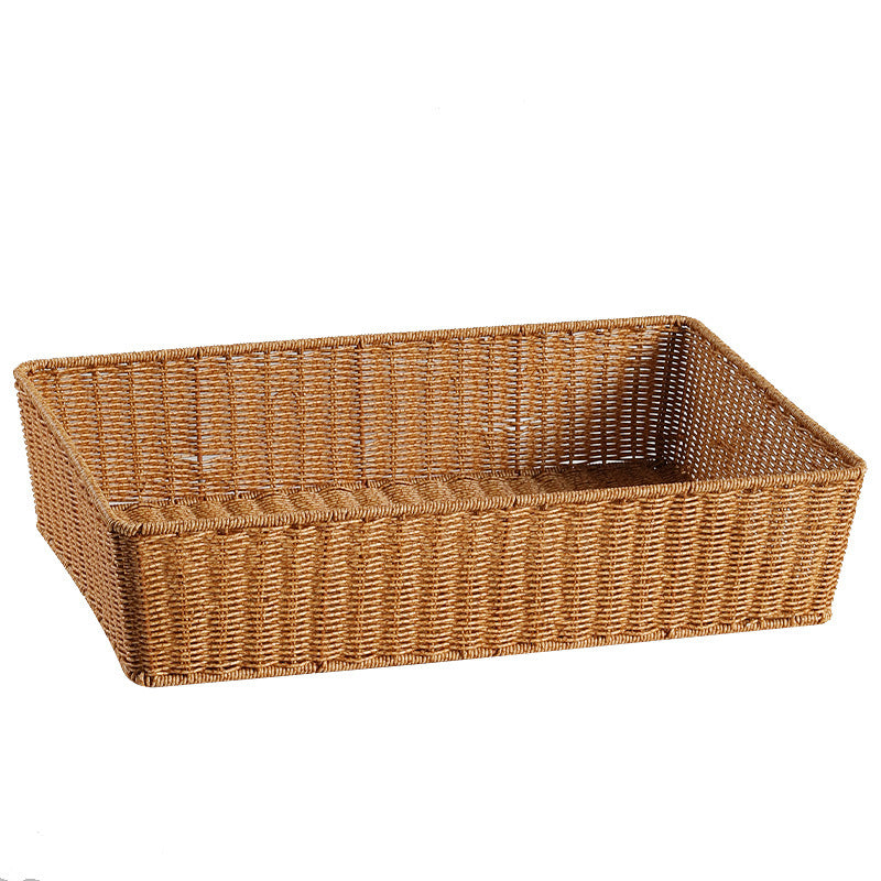 Elegant Handmade Rectangular Woven Storage Basket | Thrascher