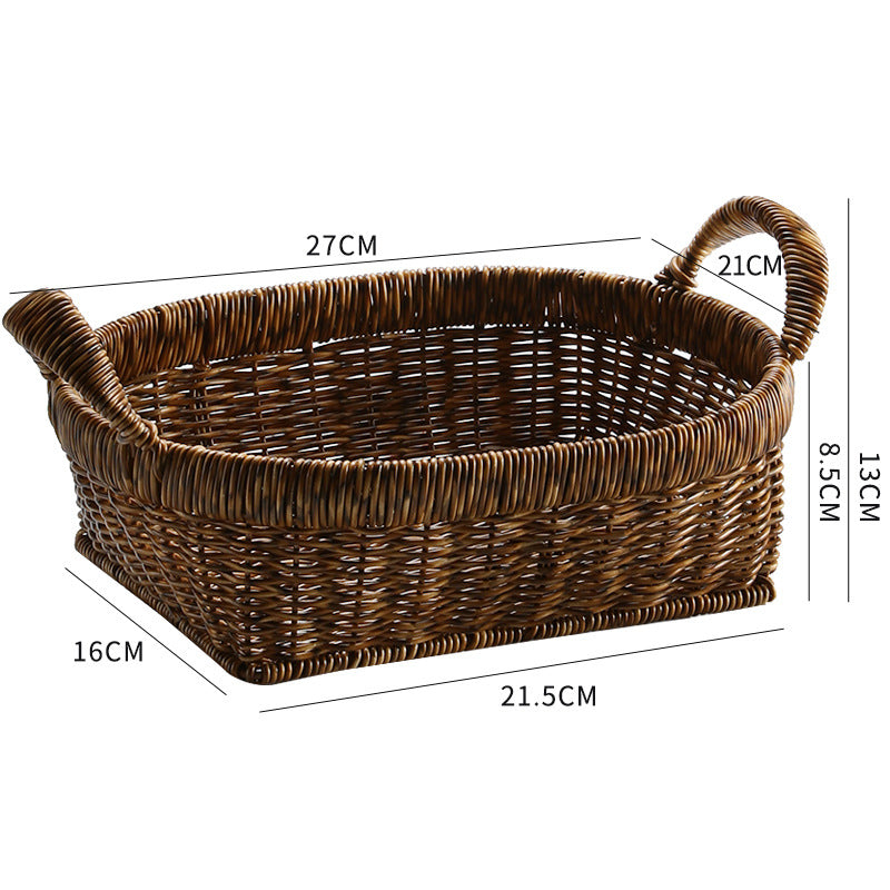 Elegant Handwoven Oval Storage Bowl | Thrascher