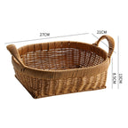 Elegant Handwoven Oval Storage Bowl | Thrascher