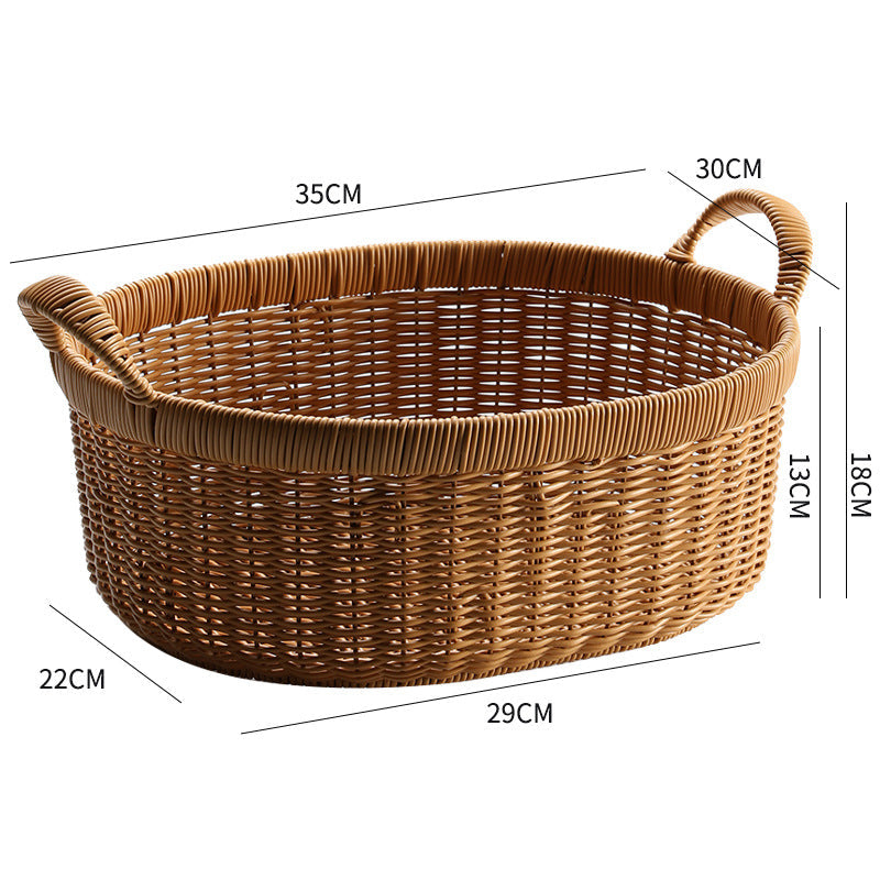 Elegant Handwoven Oval Storage Bowl | Thrascher
