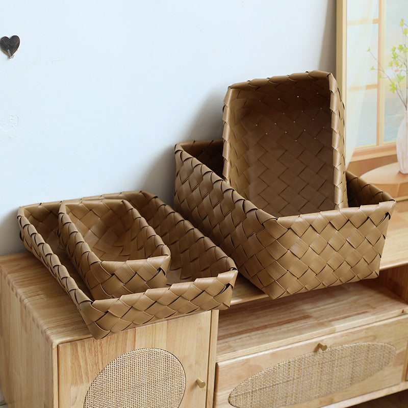 Elegant Handwoven Storage Tray | Thrascher