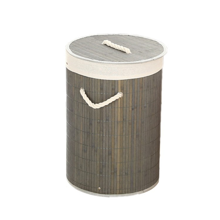 Elegant Laundry Basket made of Bamboo with Practical Lid | Thrascher