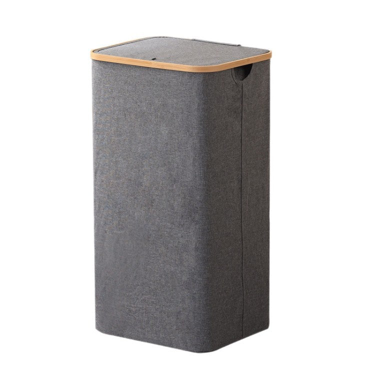Elegant Laundry Container made of High-Quality Textile with Bamboo Frame | Thrascher
