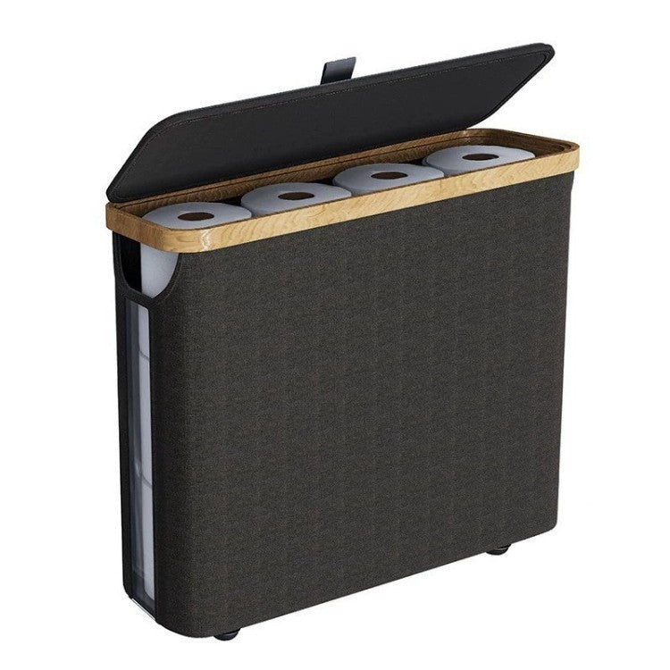 Elegant Laundry Container made of High-Quality Textile with Bamboo Frame | Thrascher