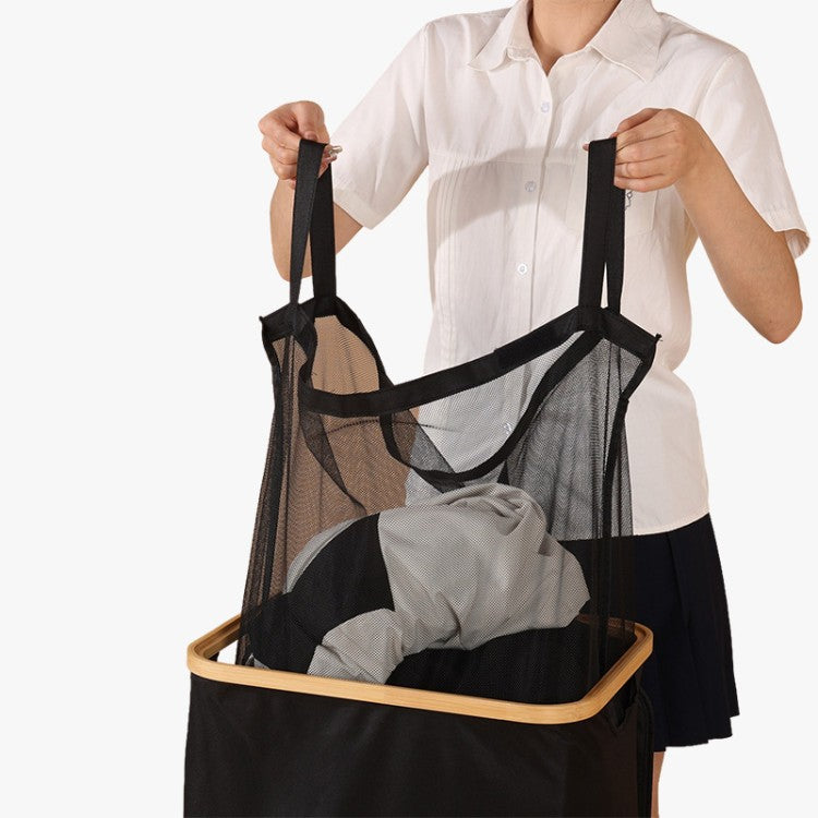 Elegant Laundry Container with Practical Lid and Carrying System | Thrascher