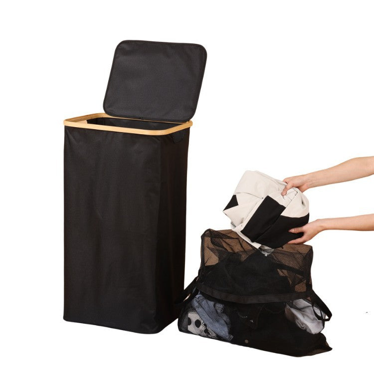 Elegant Laundry Container with Practical Lid and Carrying System | Thrascher