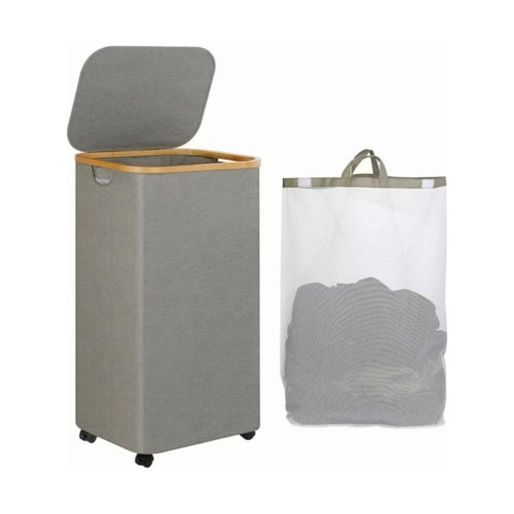 Elegant Laundry Container with Practical Lid and Carrying System | Thrascher