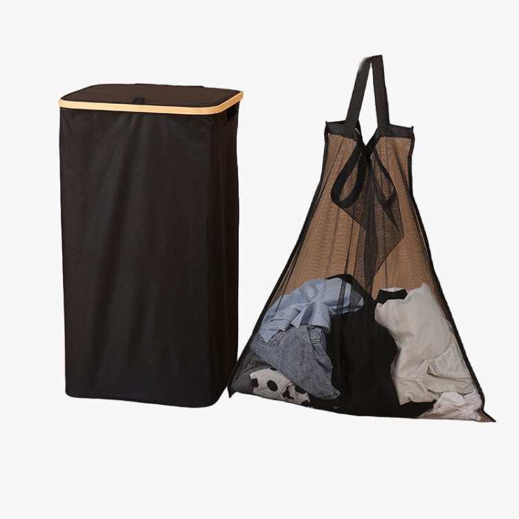 Elegant Laundry Container with Practical Lid and Carrying System | Thrascher
