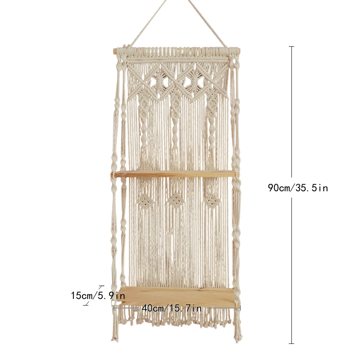 Elegant Macrame Wall Hanging Shelf | Thrascher