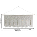 Elegant Macrame Wall Hanging with Artistic Fringes and Geometric Patterns | Thrascher