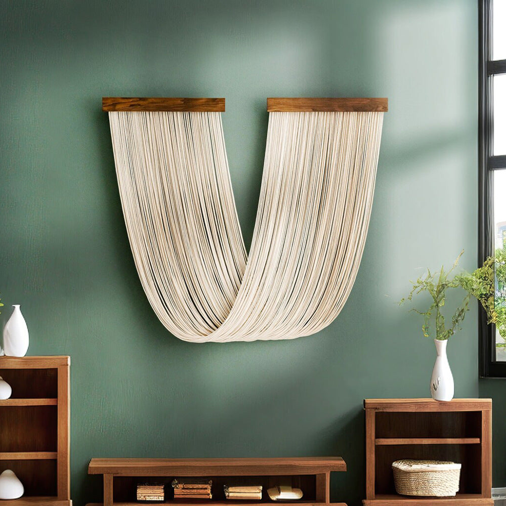 Elegant Macrame Wall Hanging with Wooden Frame | Thrascher
