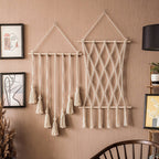 Elegant Macrame Wall Tapestry with Artistic Design | Thrascher