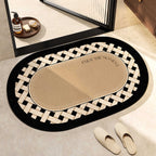 Elegant Oval Floor Mat | Thrascher