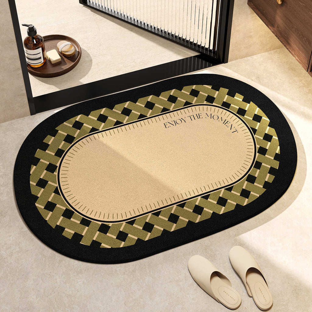 Elegant Oval Floor Mat | Thrascher