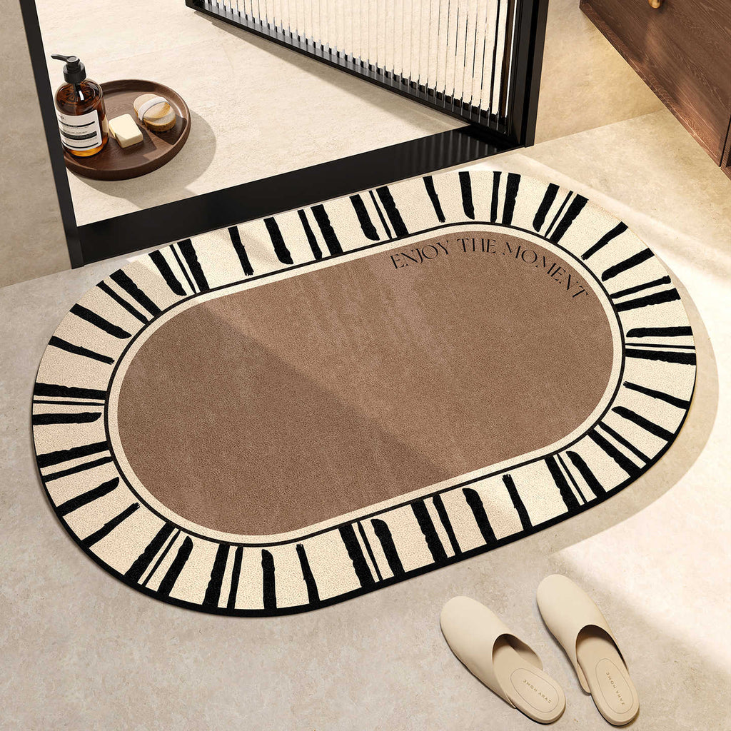 Elegant Oval Floor Mat | Thrascher