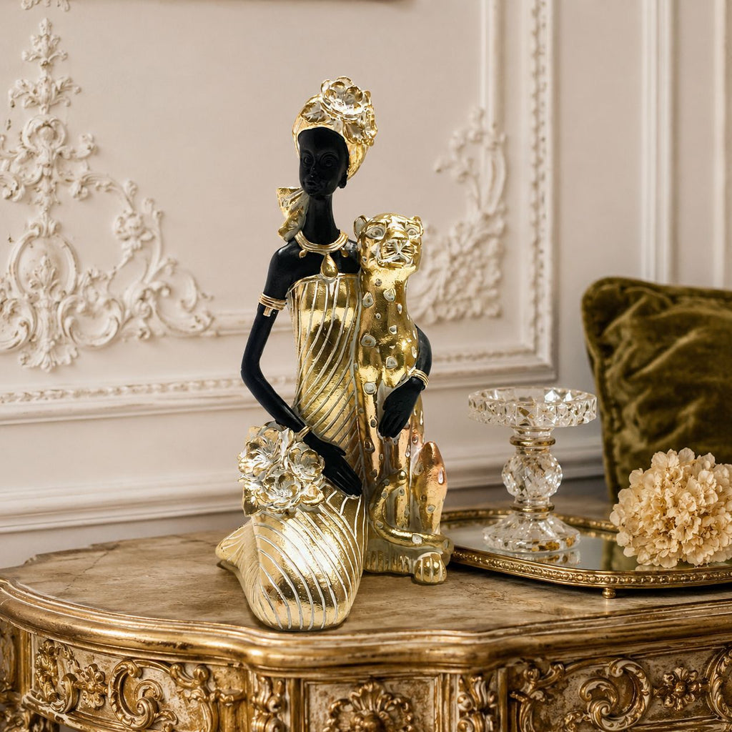 Elegant Sculpture with Leopard | Thrascher