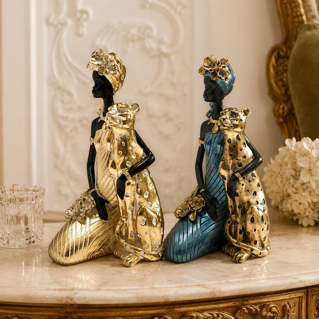 Elegant Sculpture with Leopard | Thrascher