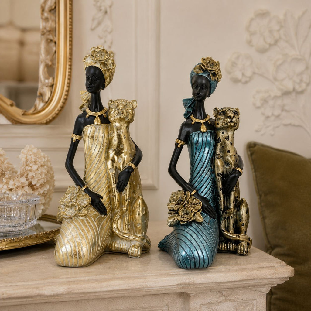 Elegant Sculpture with Leopard | Thrascher