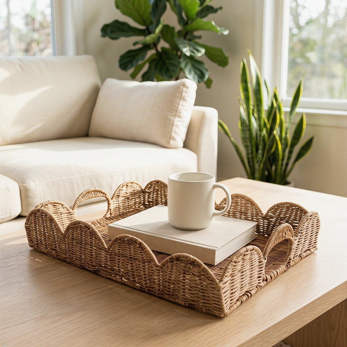 Elegant Serving Basket in Wave Pattern | Thrascher