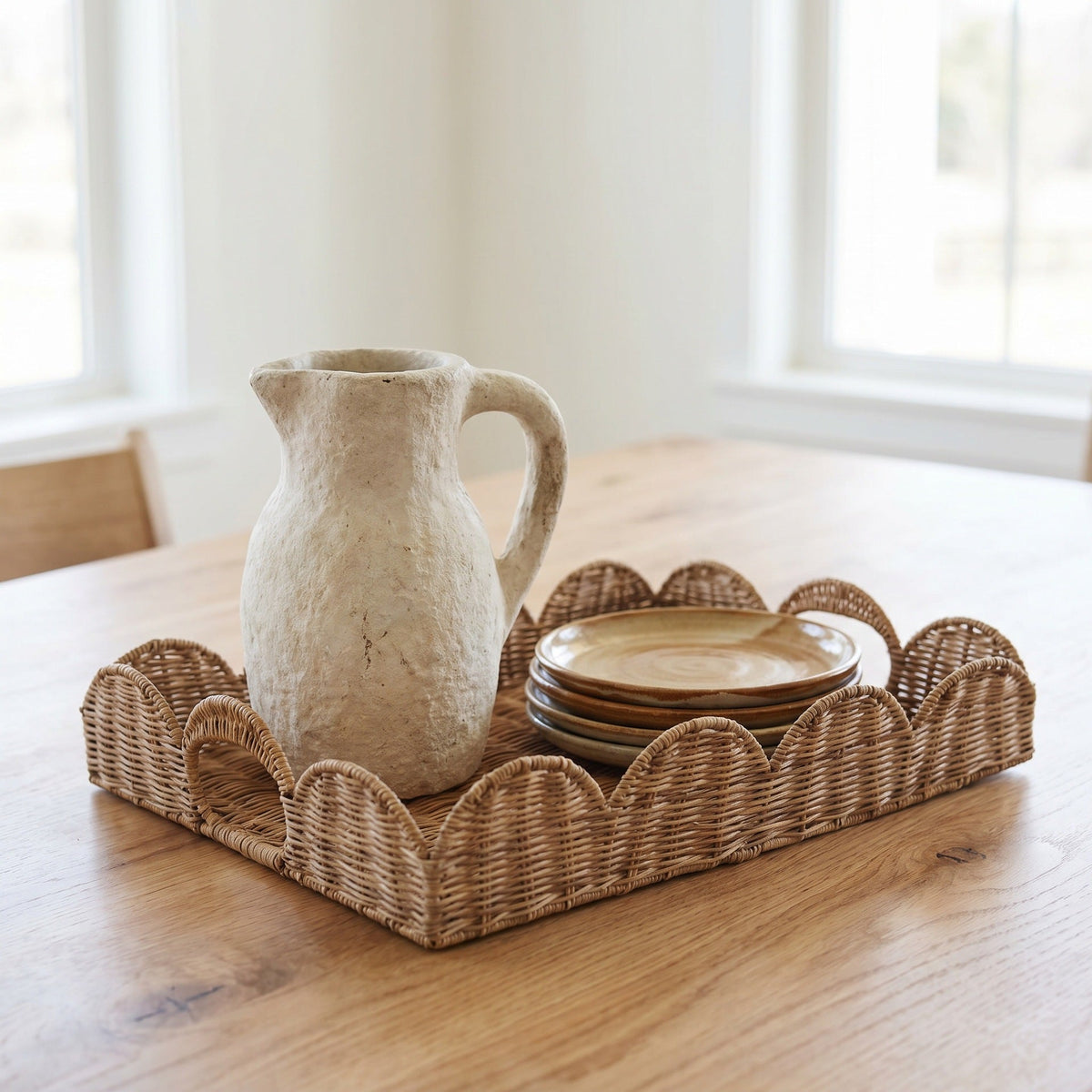 Elegant Serving Basket in Wave Pattern | Thrascher