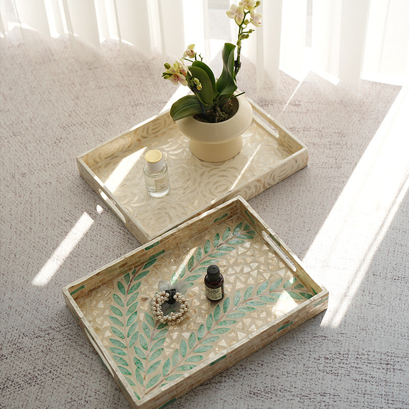 Elegant Serving Plate with Floral Relief Design | Thrascher