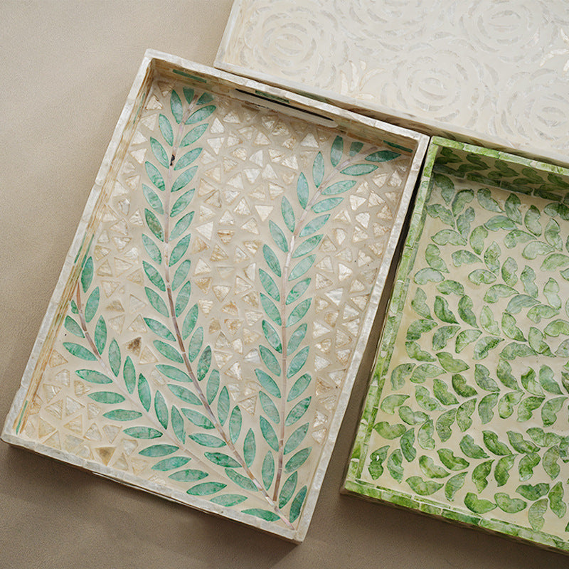 Elegant Serving Plate with Floral Relief Design | Thrascher