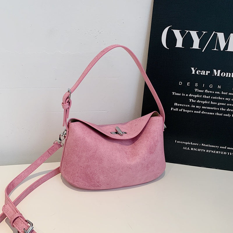 Elegant Soft-Suede Shoulder Bag with Adjustable Shoulder Strap, view 10