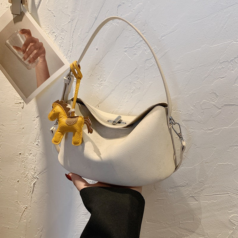 Elegant Soft-Suede Shoulder Bag with Adjustable Shoulder Strap, view 11
