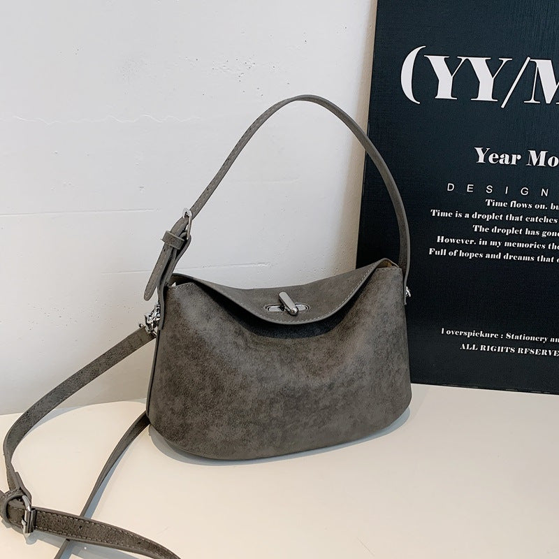 Elegant Soft-Suede Shoulder Bag with Adjustable Shoulder Strap, view 12