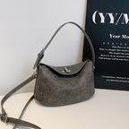 Elegant Soft-Suede Shoulder Bag with Adjustable Shoulder Strap, view 12