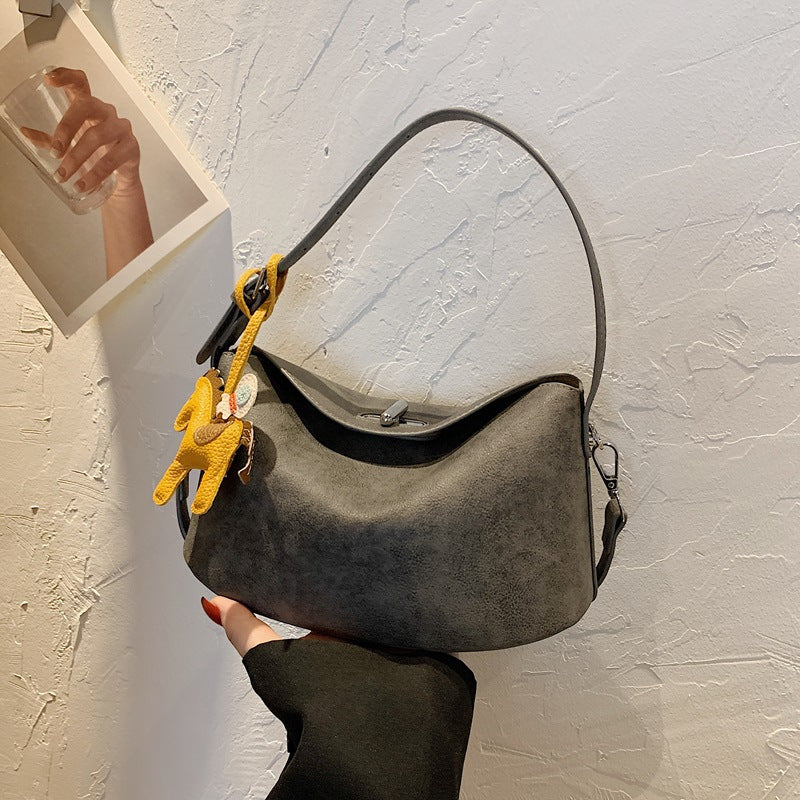 Elegant Soft-Suede Shoulder Bag with Adjustable Shoulder Strap, view 13