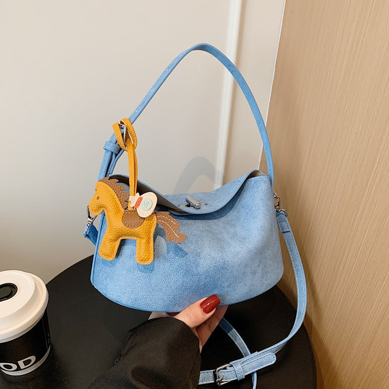 Elegant Soft-Suede Shoulder Bag with Adjustable Shoulder Strap, view 2