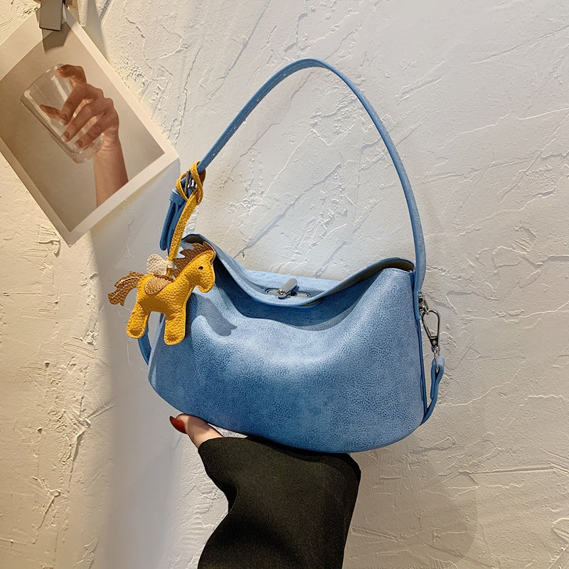 Elegant Soft-Suede Shoulder Bag with Adjustable Shoulder Strap, view 6