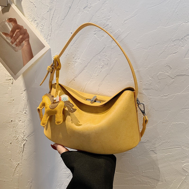 Elegant Soft-Suede Shoulder Bag with Adjustable Shoulder Strap, view 7
