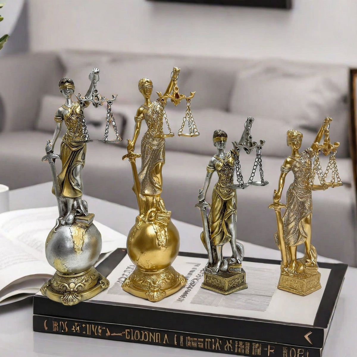 Elegant Statue of Justitia in Artistic Details | Thrascher