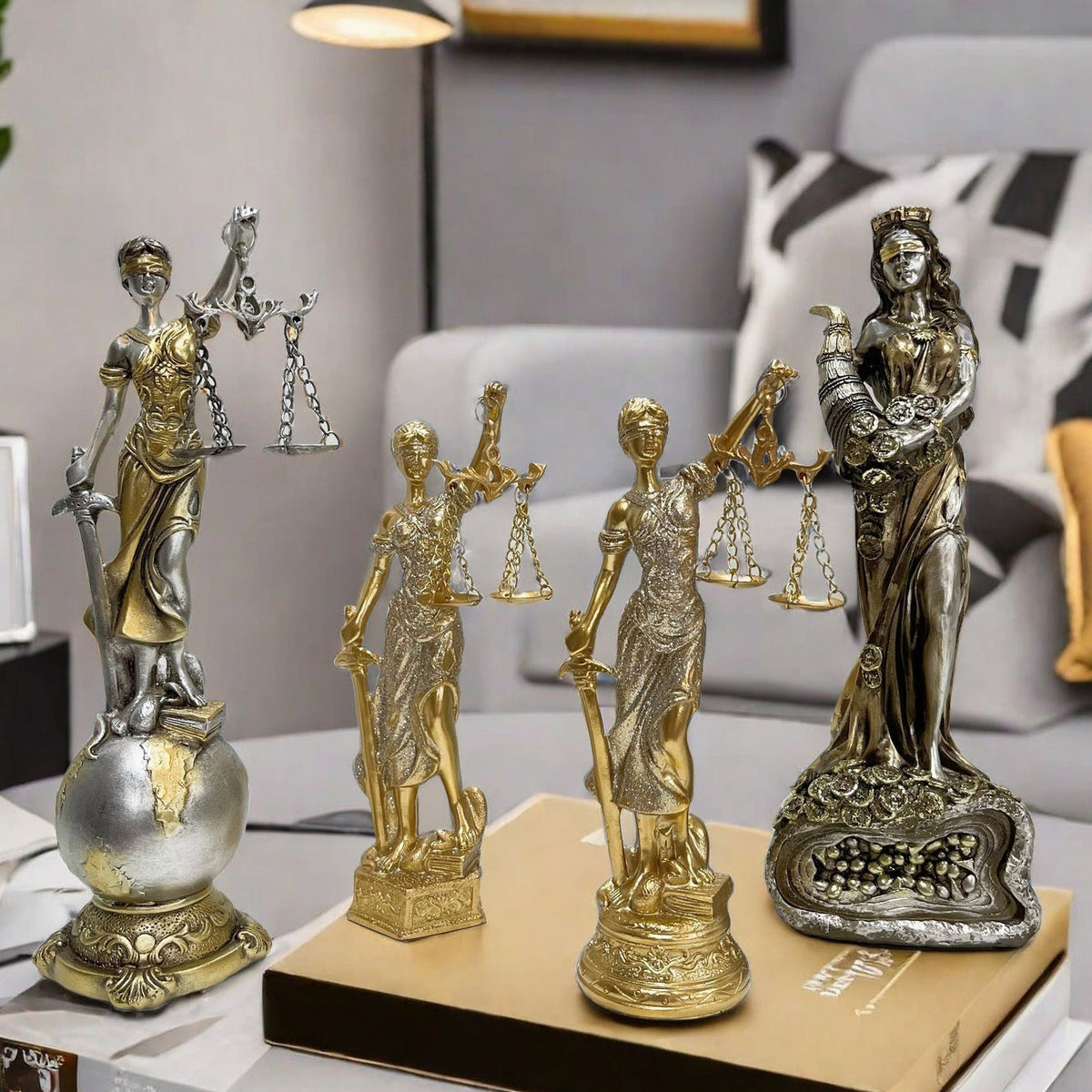 Elegant Statue of Justitia in Artistic Details | Thrascher