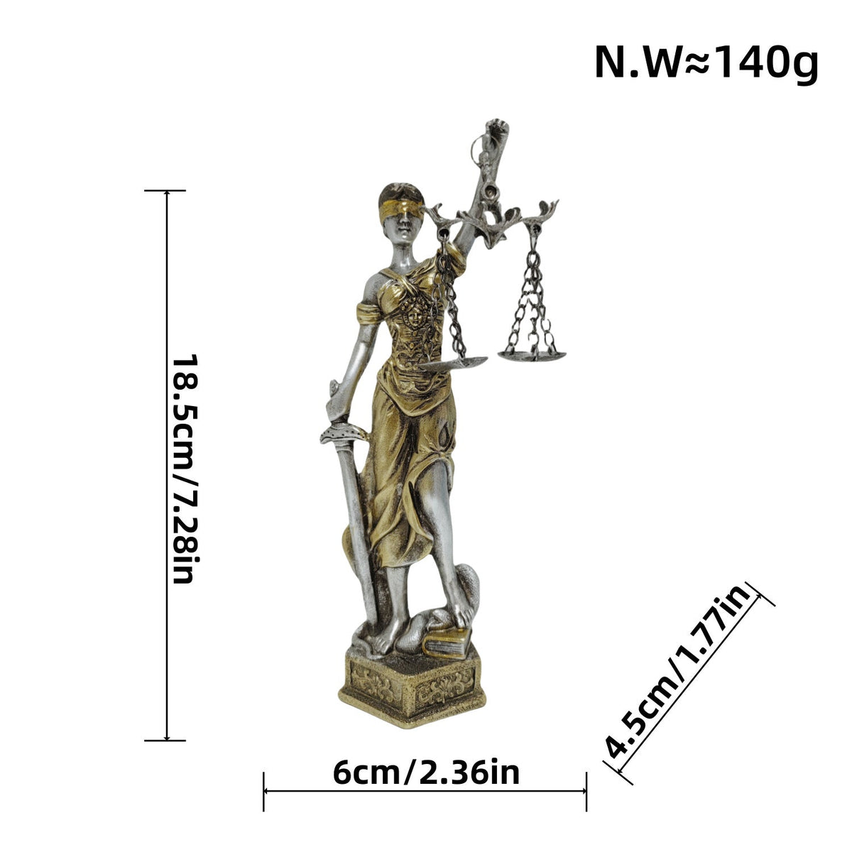 Elegant Statue of Justitia in Artistic Details | Thrascher