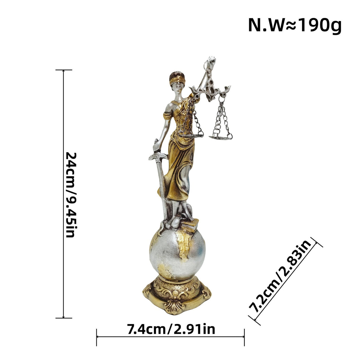 Elegant Statue of Justitia in Artistic Details | Thrascher
